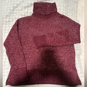 Women's Banana Republic Burgundy Turtleneck Sweater